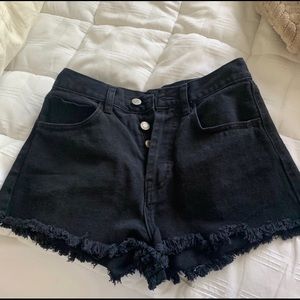 john galt high waisted jean shorts